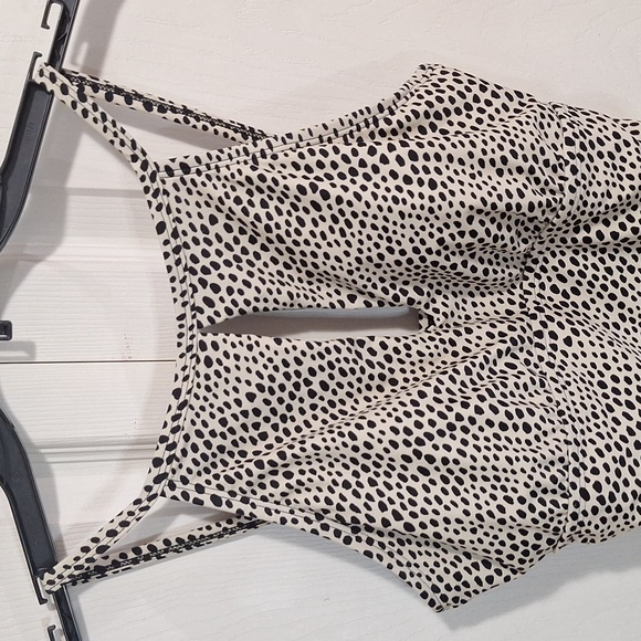 Ellen Tracy ruched keyhole one piece swimsuit - 8 - leopard print - Picture 2 of 9